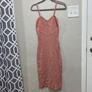 Cider Pink Spaghetti Strap Bodycon Corset Dress Size Medium